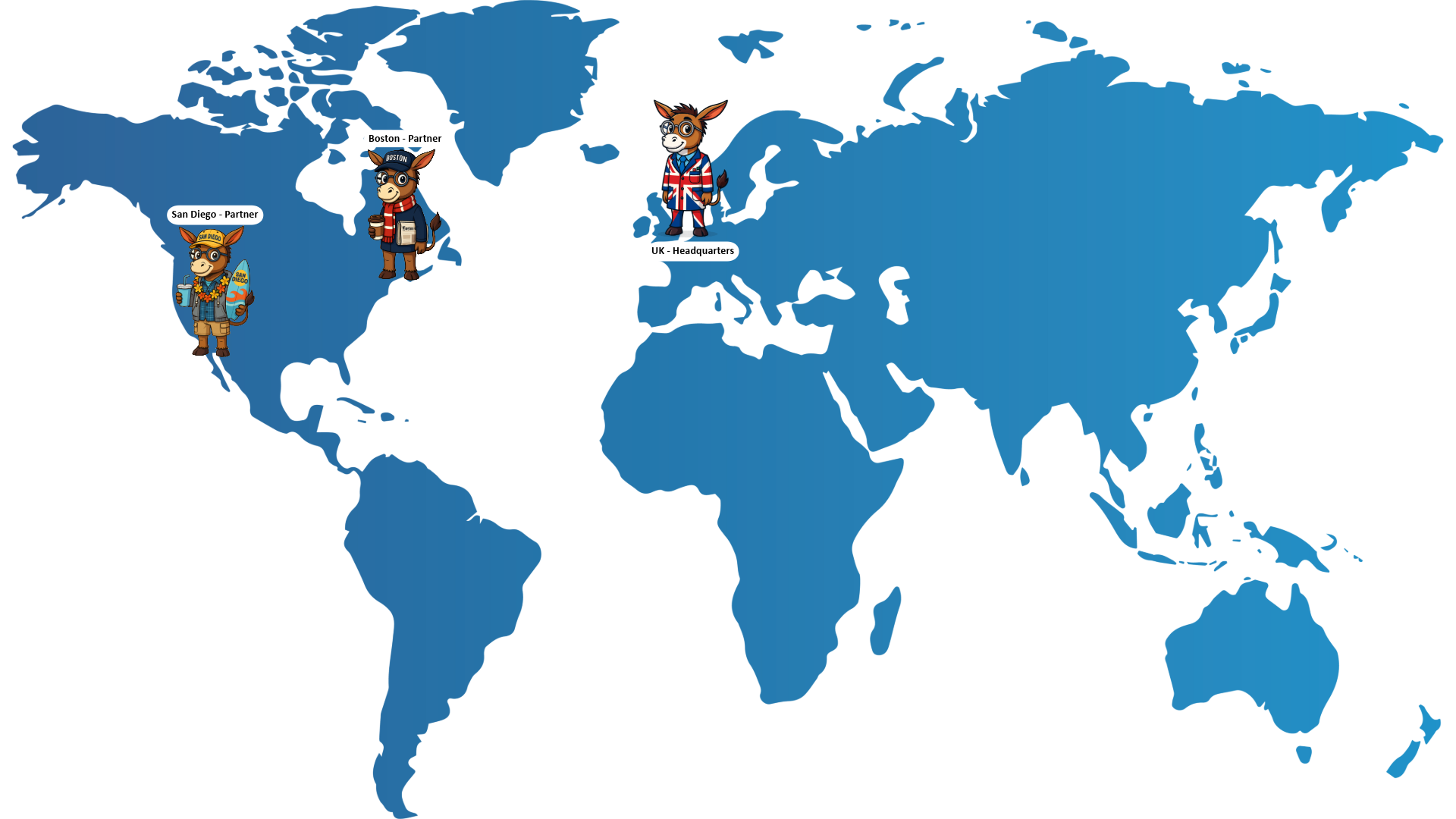 World Map with Locations